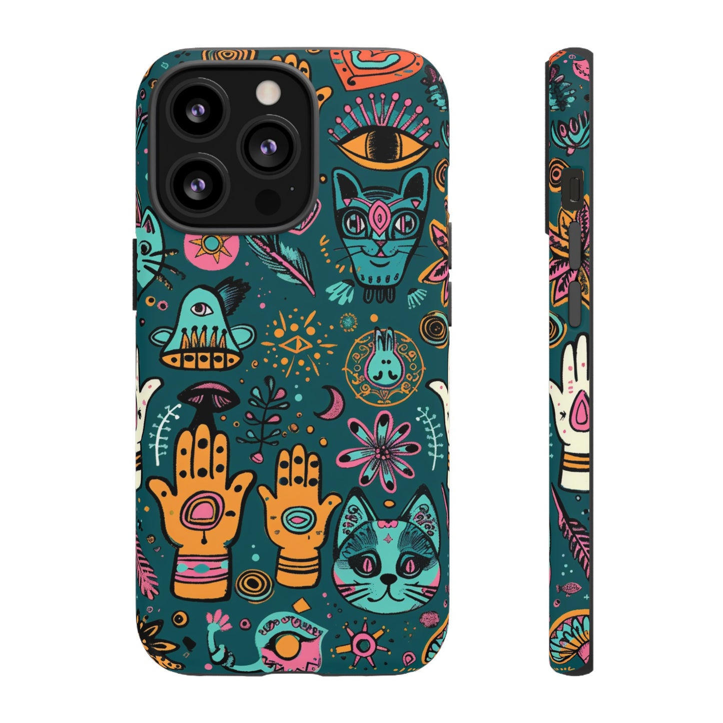 Kabbalistic Kitty Talisman Collage Phone Case