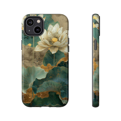 Zen Stained Glass Lotus Floral Design Phone Case