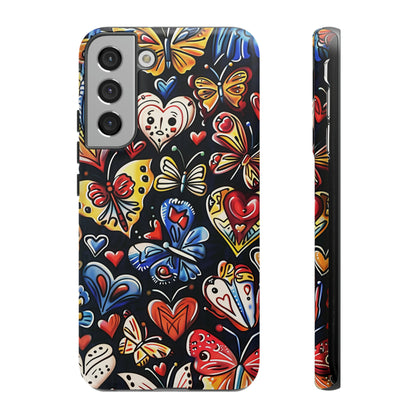 Butterfly Magic Hearts Phone Case