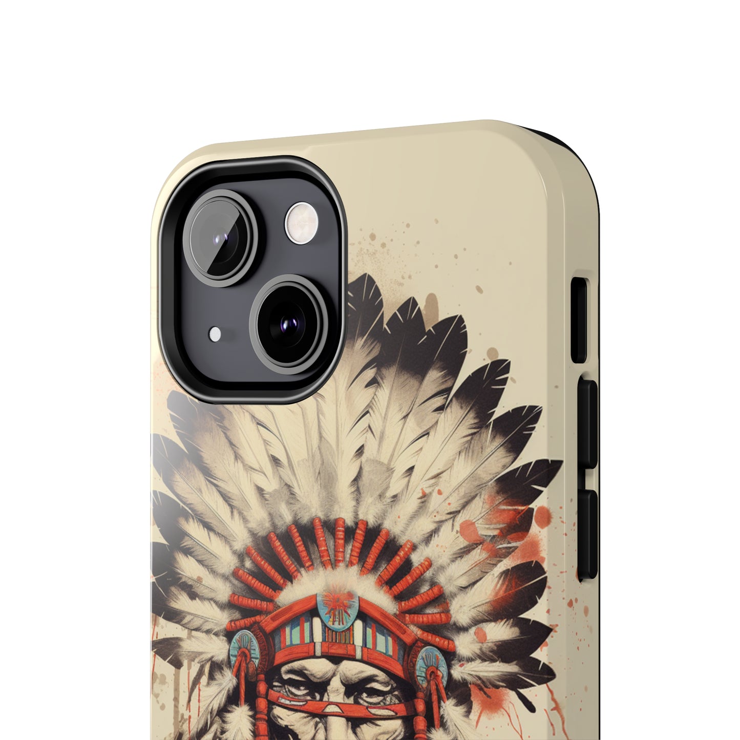 Proud Heritage: Native American Chief Headdress | Iconic Tribal iPhone Case for Models 11 through 14 Pro Max