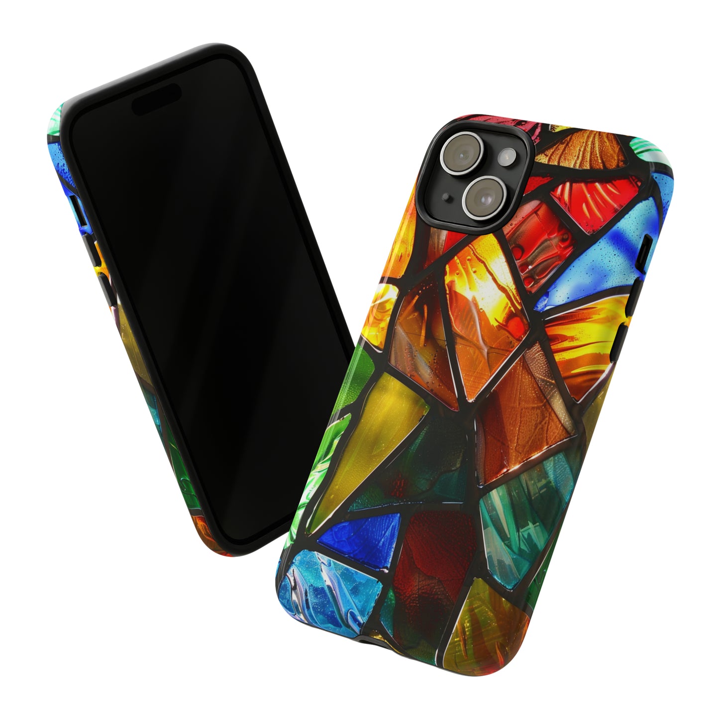 Color Explosion Abstract Stained Glass Phone Case