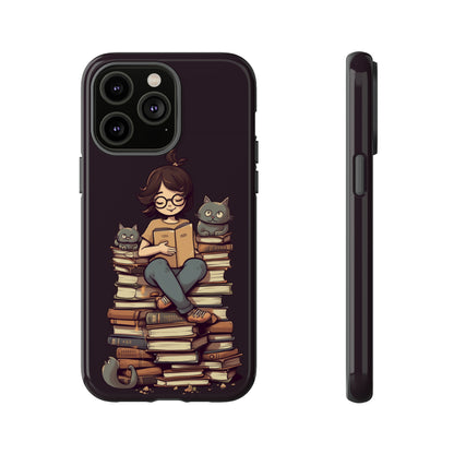 Cats and Books Phone Case