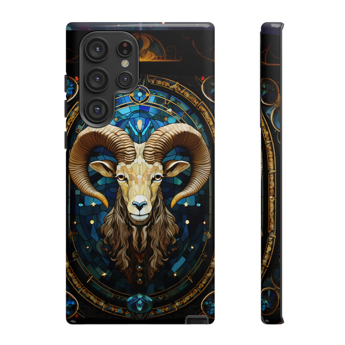 Aries Astrology Stained Glass Design Phone Case