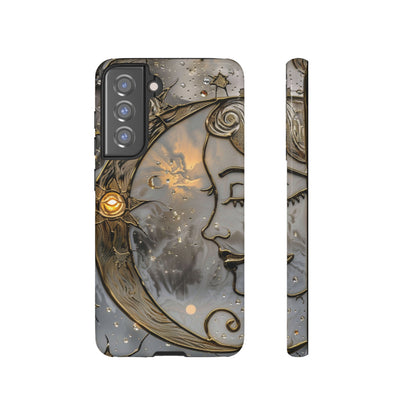 Moon Stars Stained Glass Starry Night Phone Case