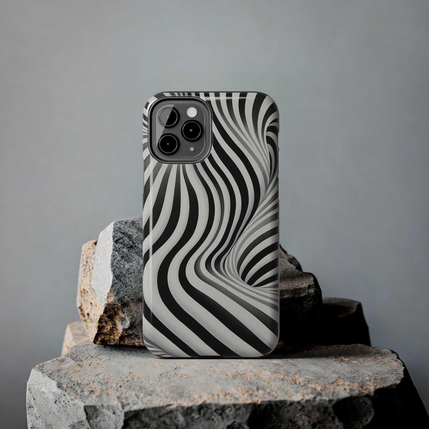 Twist Your Perception: Optical Illusion Tough Case for Apple iPhone Models – Where Art Meets Function