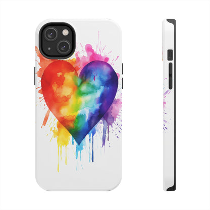 Gay Pride Rainbow Heart iPhone Case | Embrace Love, Equality, and LGBTQ+ Pride