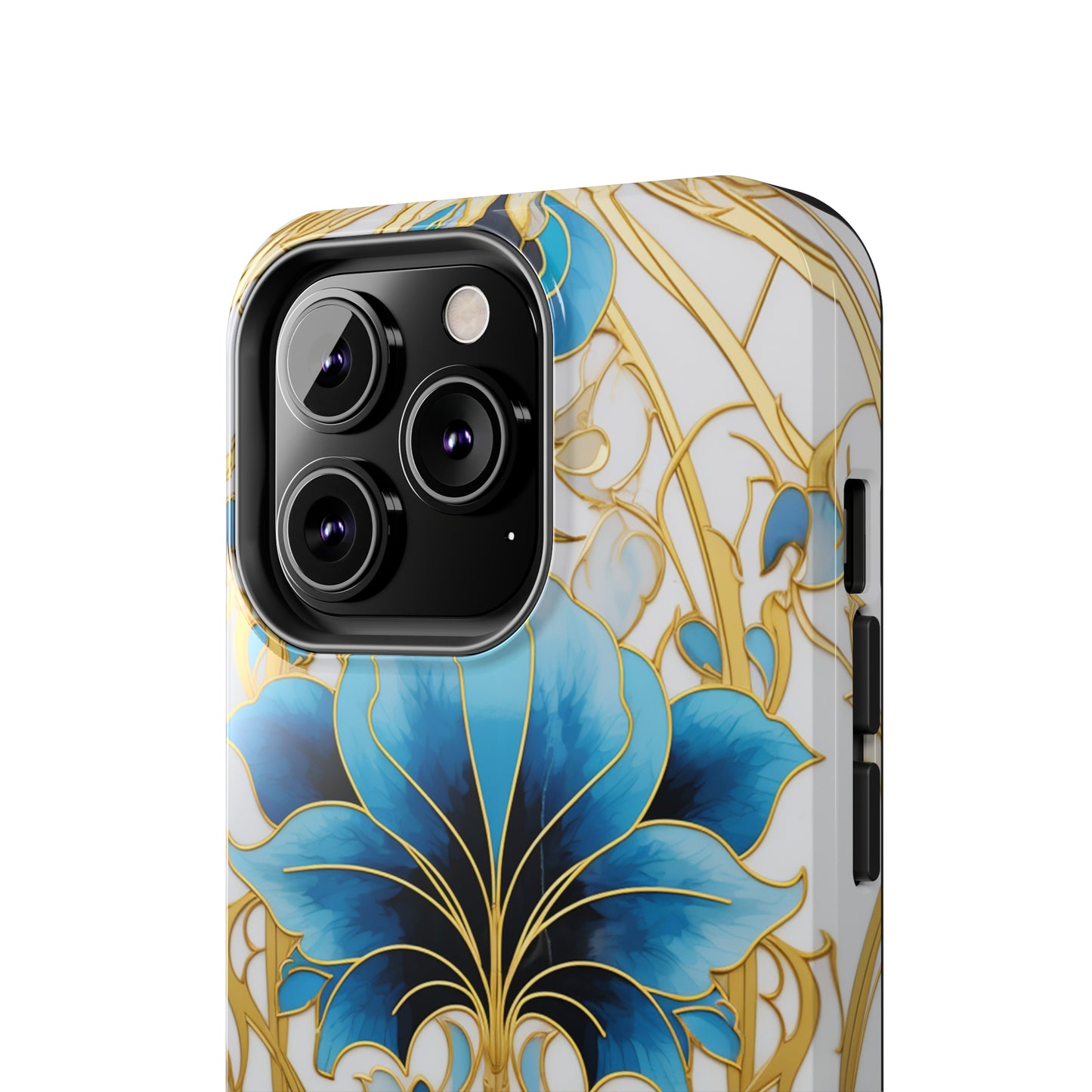 Floral Elegance: Art Deco Stained Glass iPhone Case | Vintage Glamour in Modern Protection iPhone Case for Models 11 through 14 Pro Max