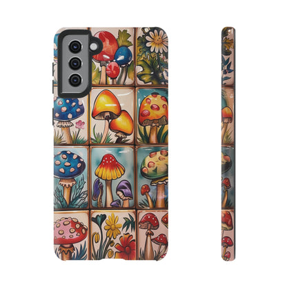 Trippy Magic Mushroom Tile  Abstract Art Phone Case