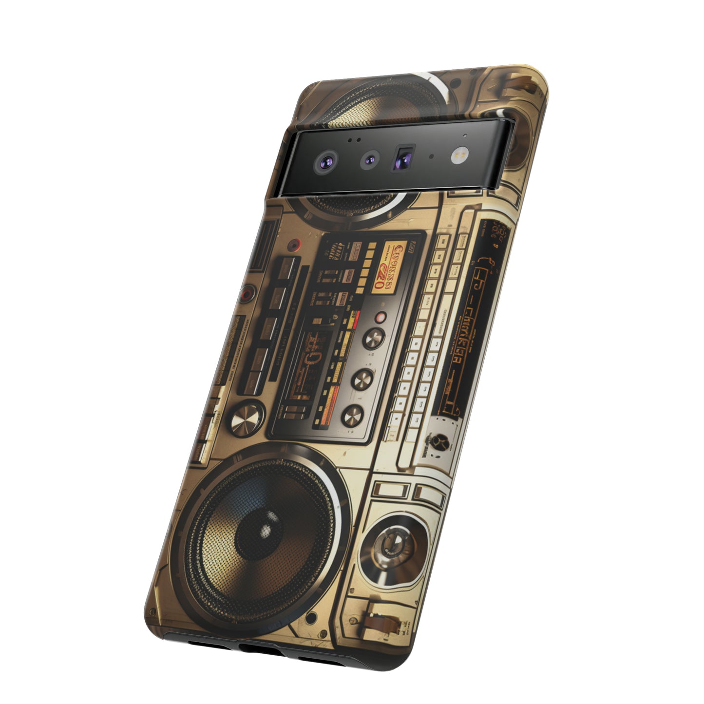 Urban Beats: Boombox Hip Hop Music Pixel Phone Case | Retro Rhythms for iPhone 15 Models