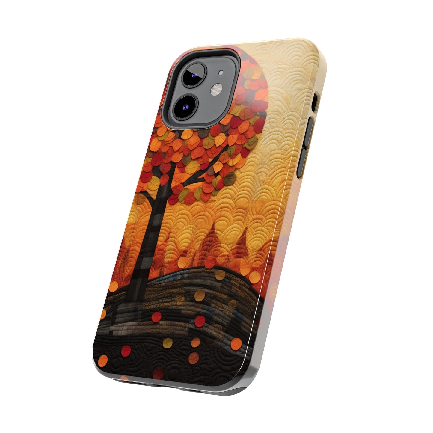 Autumn iPhone 15 Case, Forest Embroidered Style Phone Case | Cottagecore Fairytale Design | iPhone & Samsung | Boho Retro Vibe