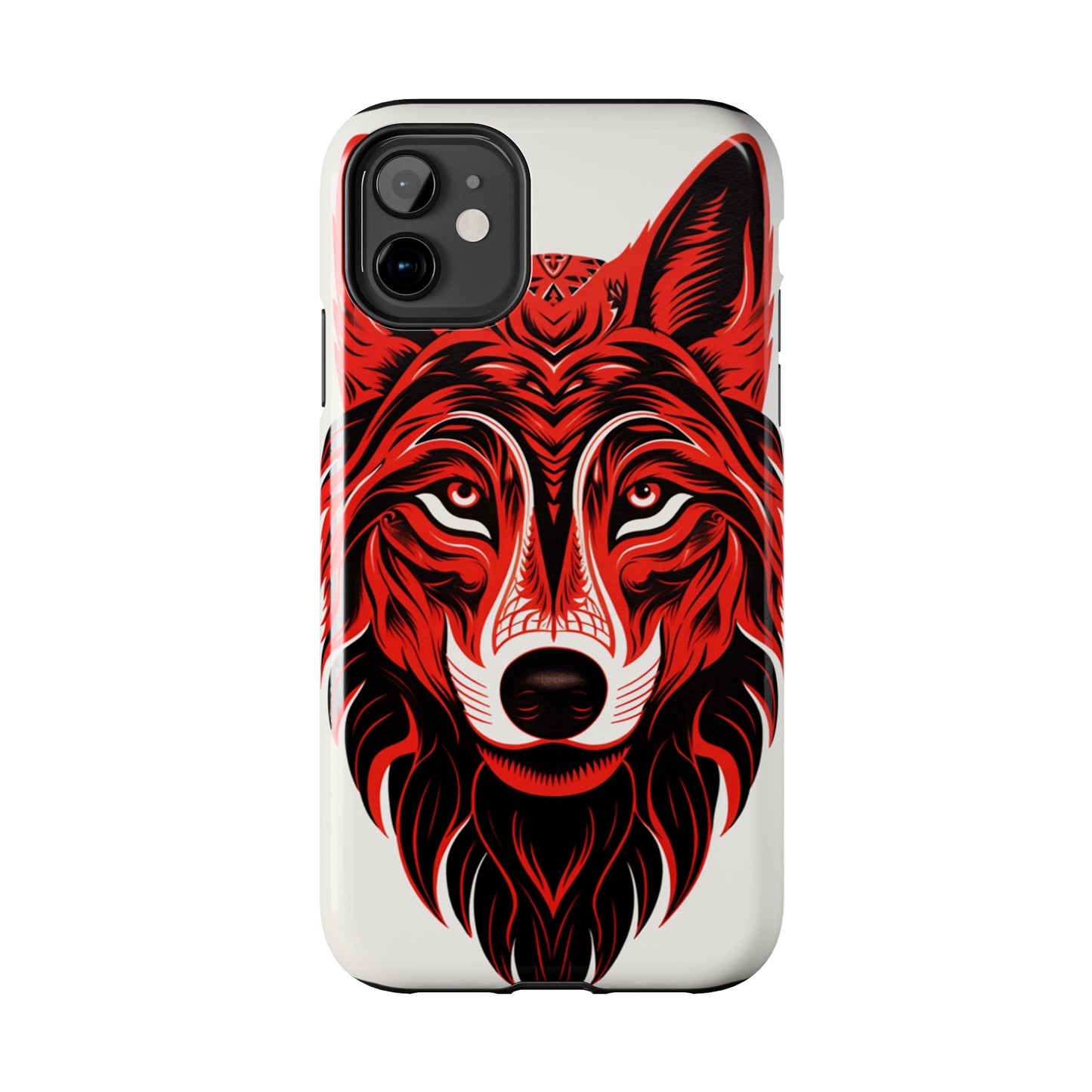 Mystic Echoes: Native American Tribal Wolf | Cultural Heritage iPhone Case