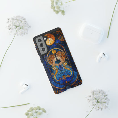 Gemini Astrology Stained Glass Phone Case