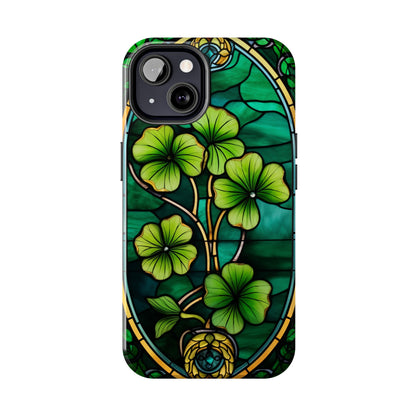 Lucky Charm: Four-Leaf Clover Phone Case | Symbol of Fortune for iPhone Models 11 through 14 Pro Max