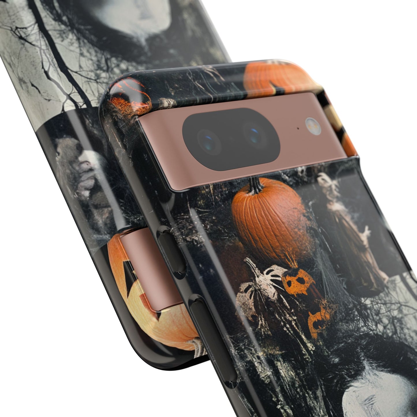 Vintage Halloween Collage Wednesday Goth Style Jackolantern Spooky Phone Cover