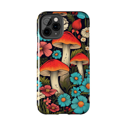 Psychedelic Retro Mushrooms iPhone case | Dive into Vintage Vibes