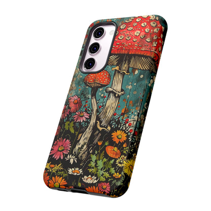 Trippy Magic Mushroom Retro Art Phone Case