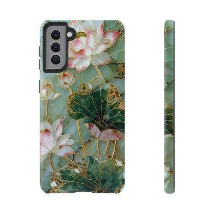 Elegant Floral Phone Case - Tough Cases with Lotus Design