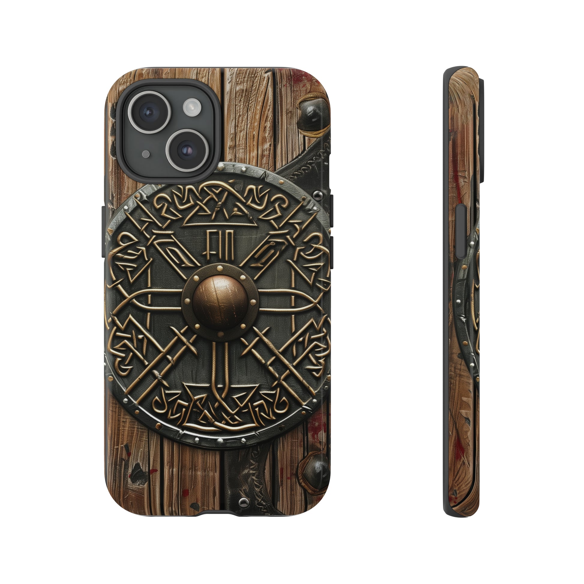 Viking Battle Shield Phone Case for iPhone 15