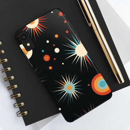 Mid-Century Atomic Age Tough iPhone Case | Retro Phone Cover