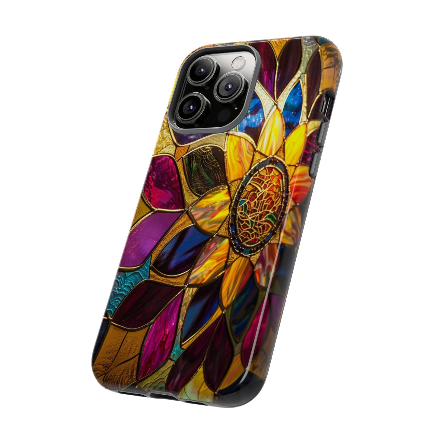 Cosmic Stained Glass Mandala Phone Case