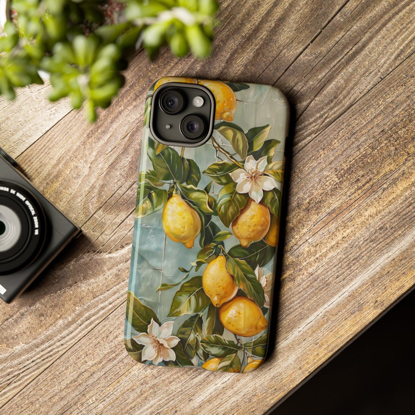 Mediterranean Lemon Tile Oil Painting iPhone 13 Case