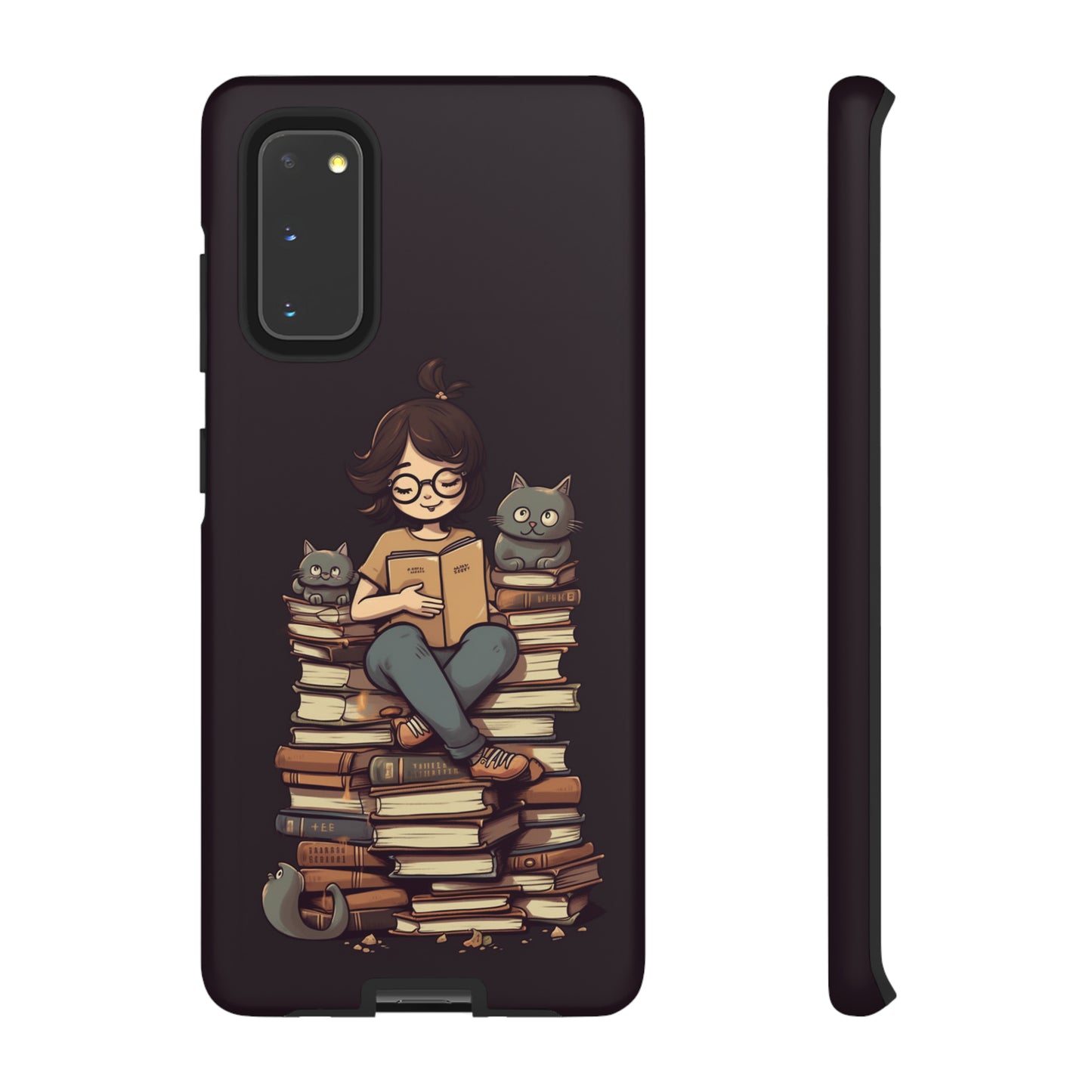 Cats and Books Phone Case