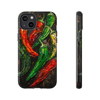 Green and Red Chili Peppers Phone Case