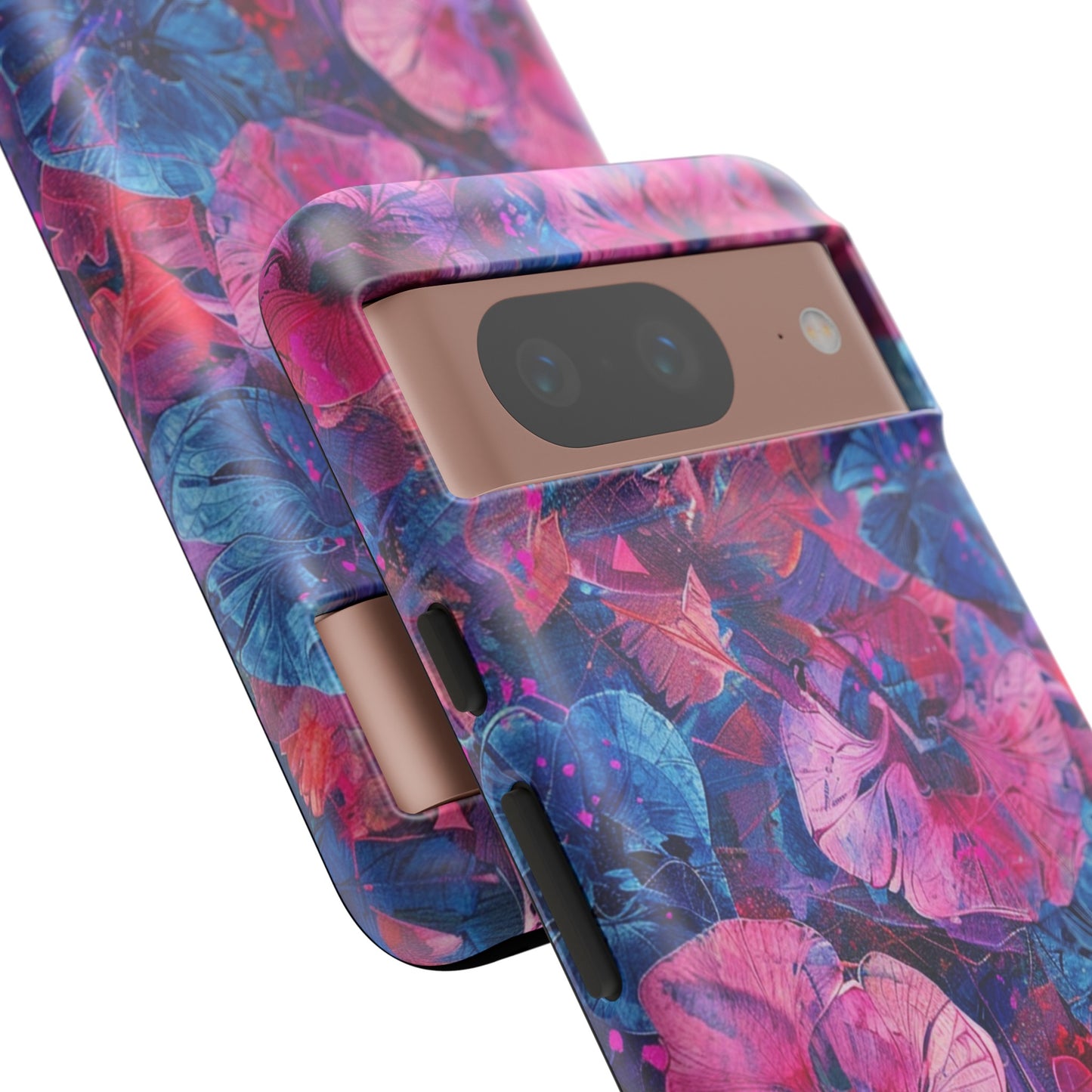 Magenta and Blue Color Floral Explosion Phone Case