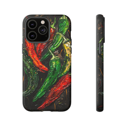 Green and Red Chili Peppers Phone Case