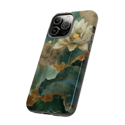 Zen Stained Glass Lotus Floral Design Phone Case