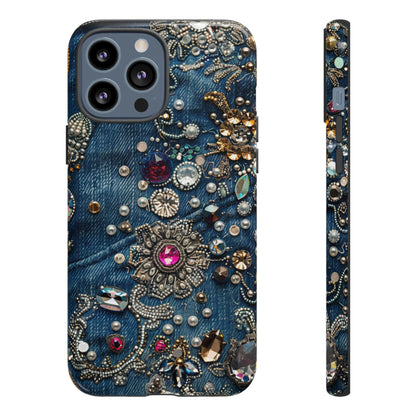 Blue Jean Queen Rhinestone Bling Phone Case