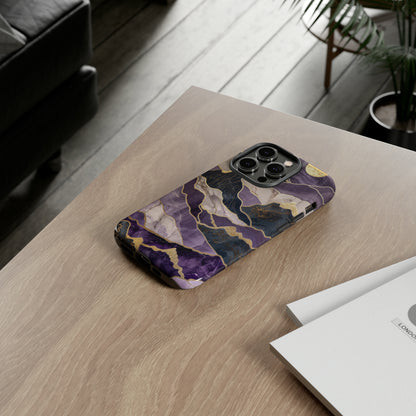 Abstract Purple Gold Mountain Phone Case