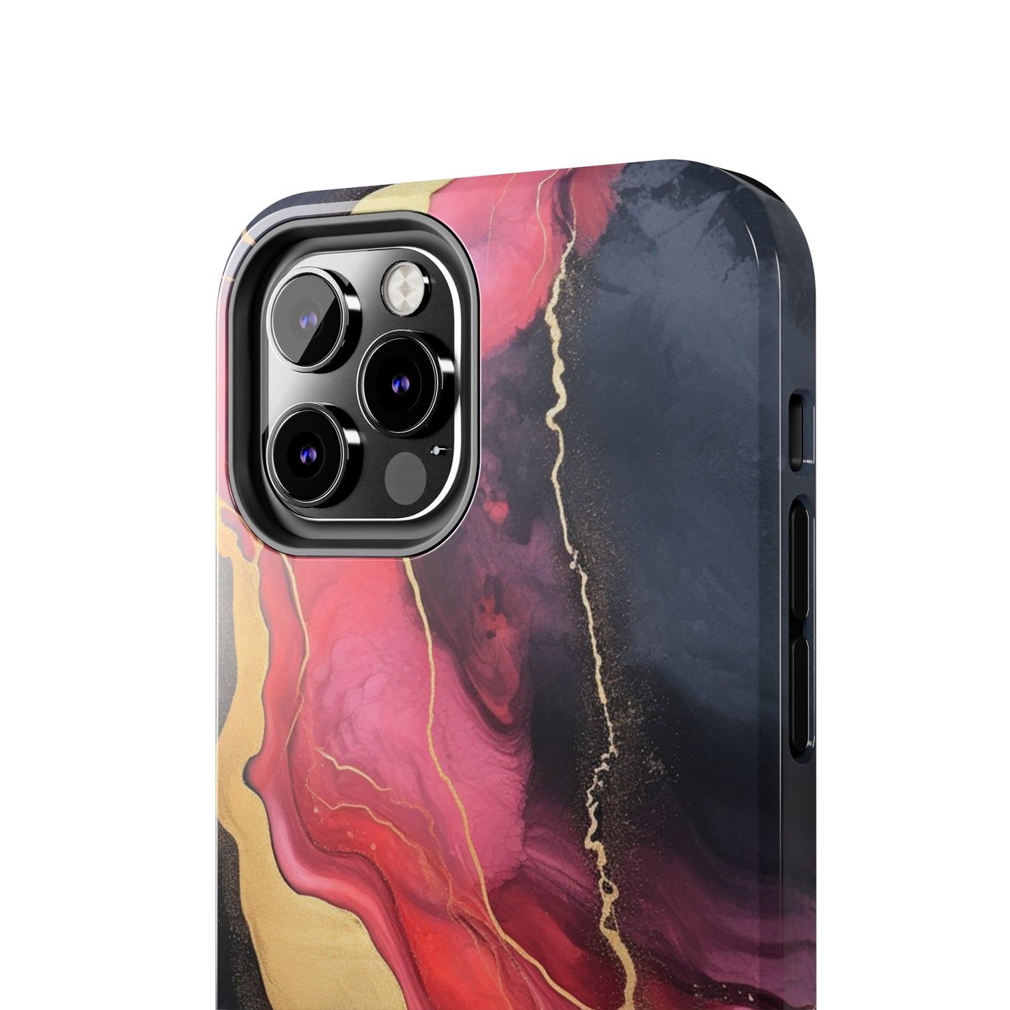 Marbled Pink and Gold iPhone Case