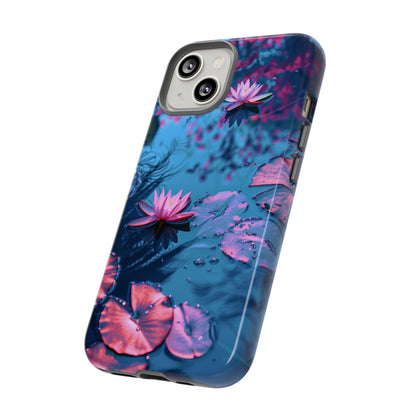 Magenta and Blue Color Zen Lily Pad Phone Case