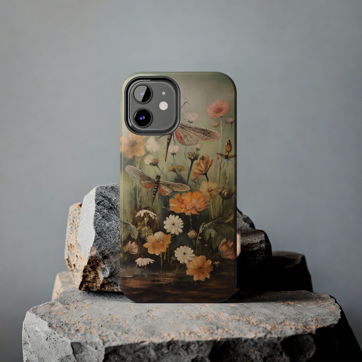 Dragonfly Floral Print iPhone Case | Nature-Inspired Elegance and Device Protection