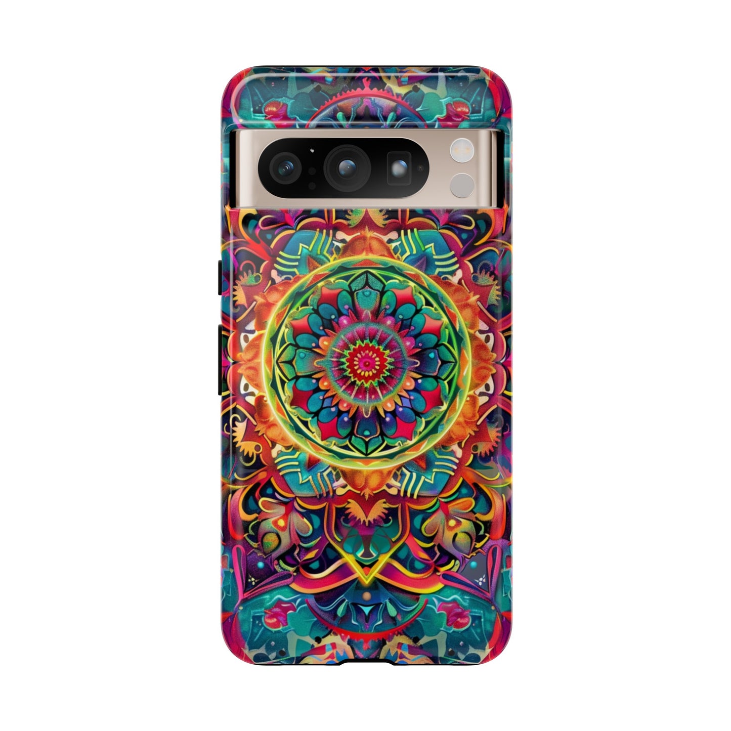 Cosmic Stained Glass Mandala Phone Case