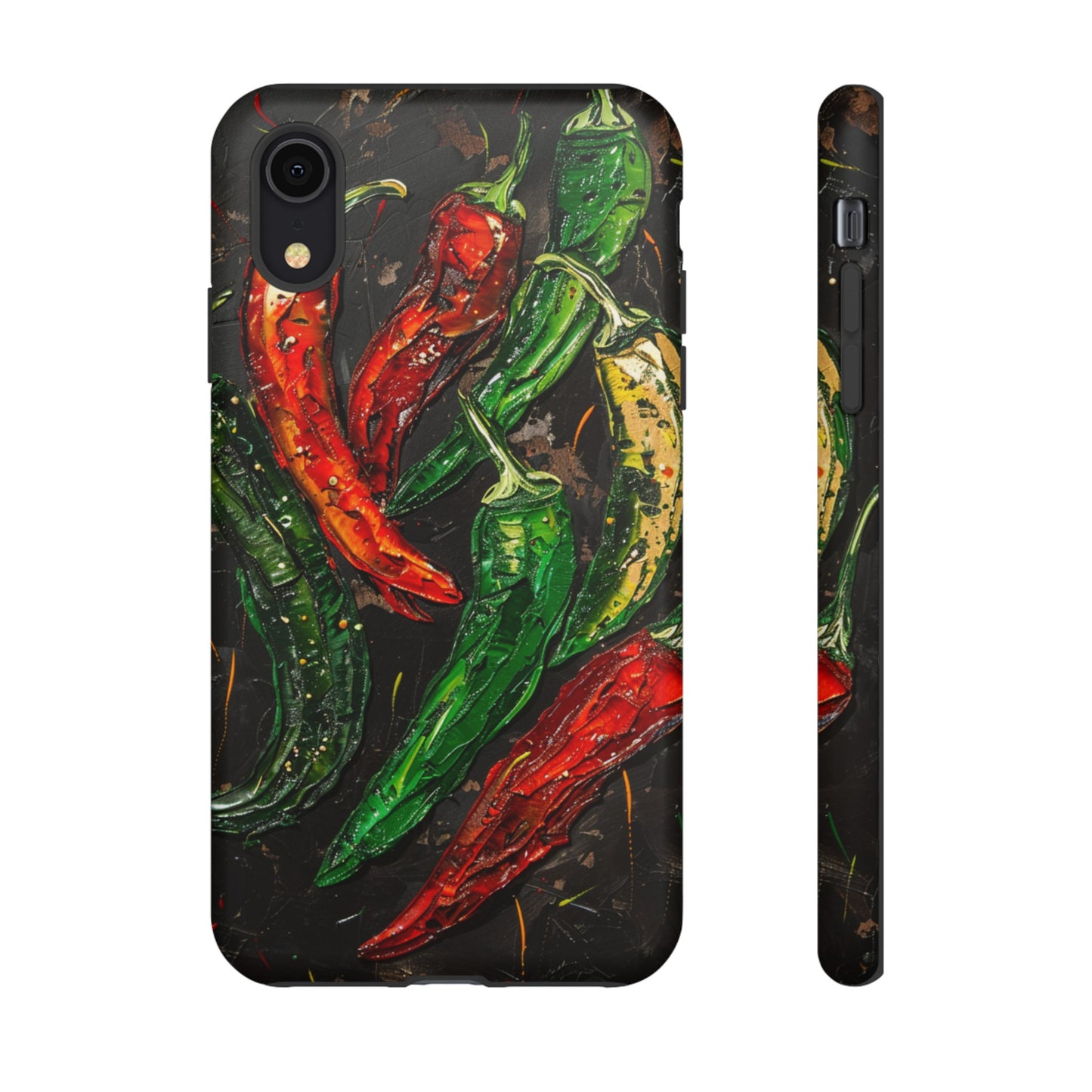 Green and Red Chili Peppers Phone Case