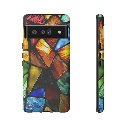 Color Explosion Abstract Stained Glass Phone Case