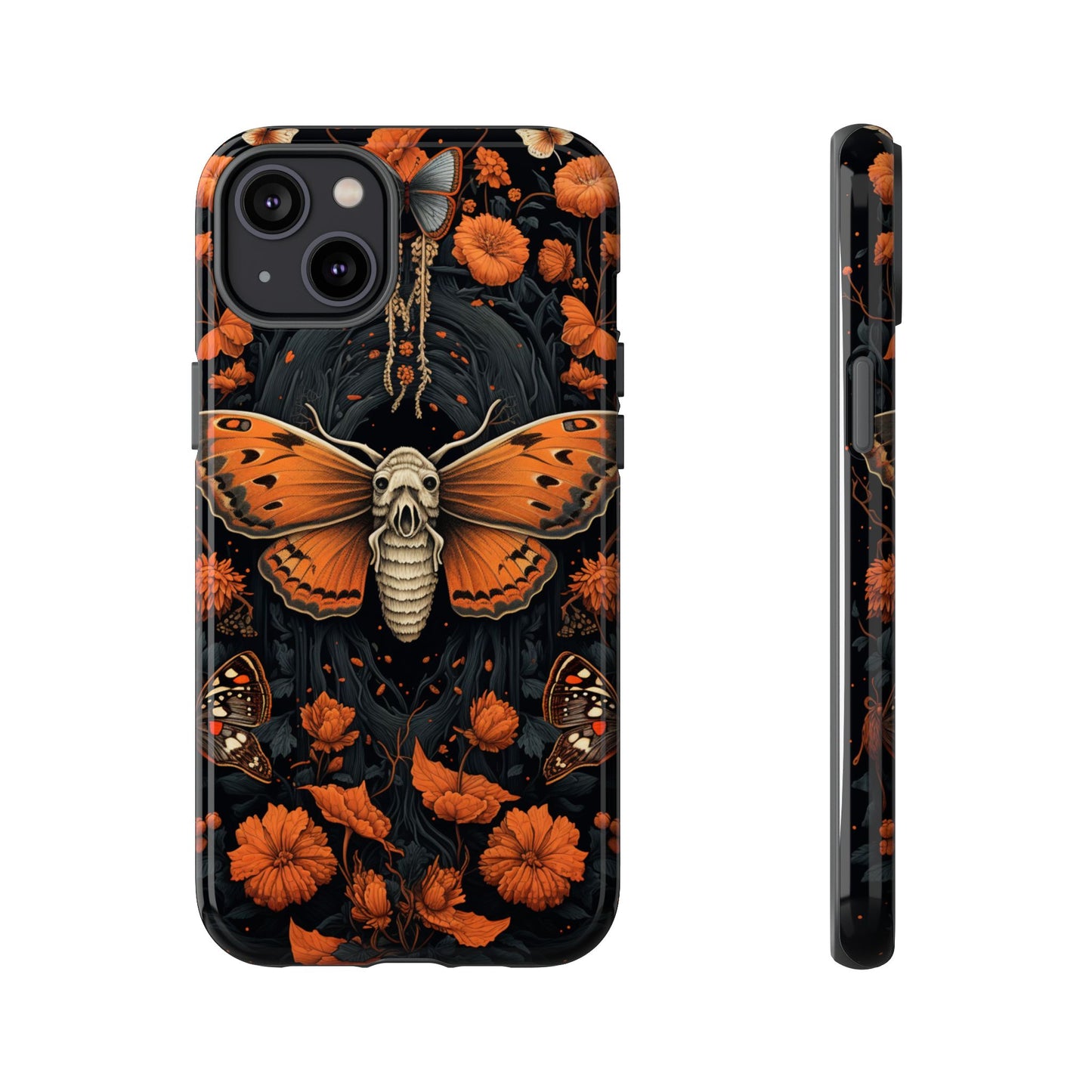 Eerie Elegance Halloween Goth Moth Phone Cover