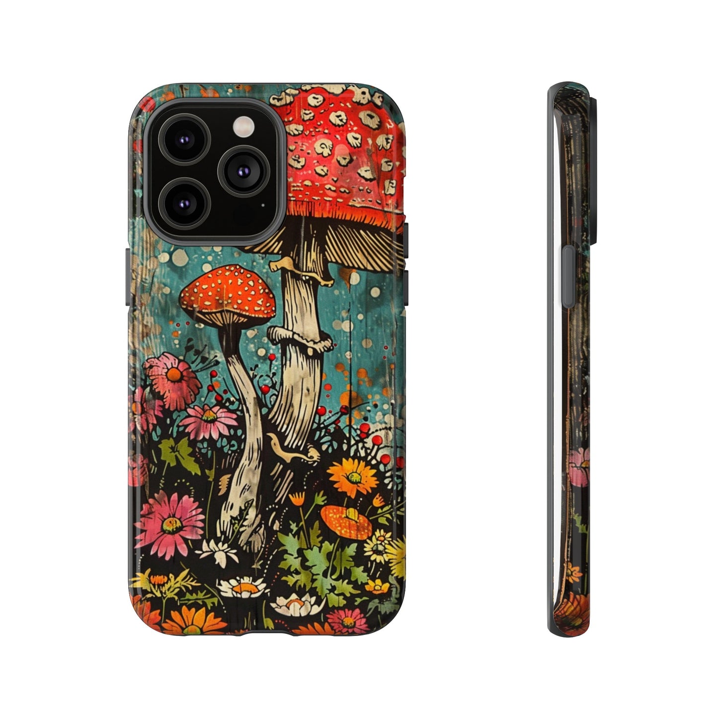 Trippy Magic Mushroom Retro Art Phone Case