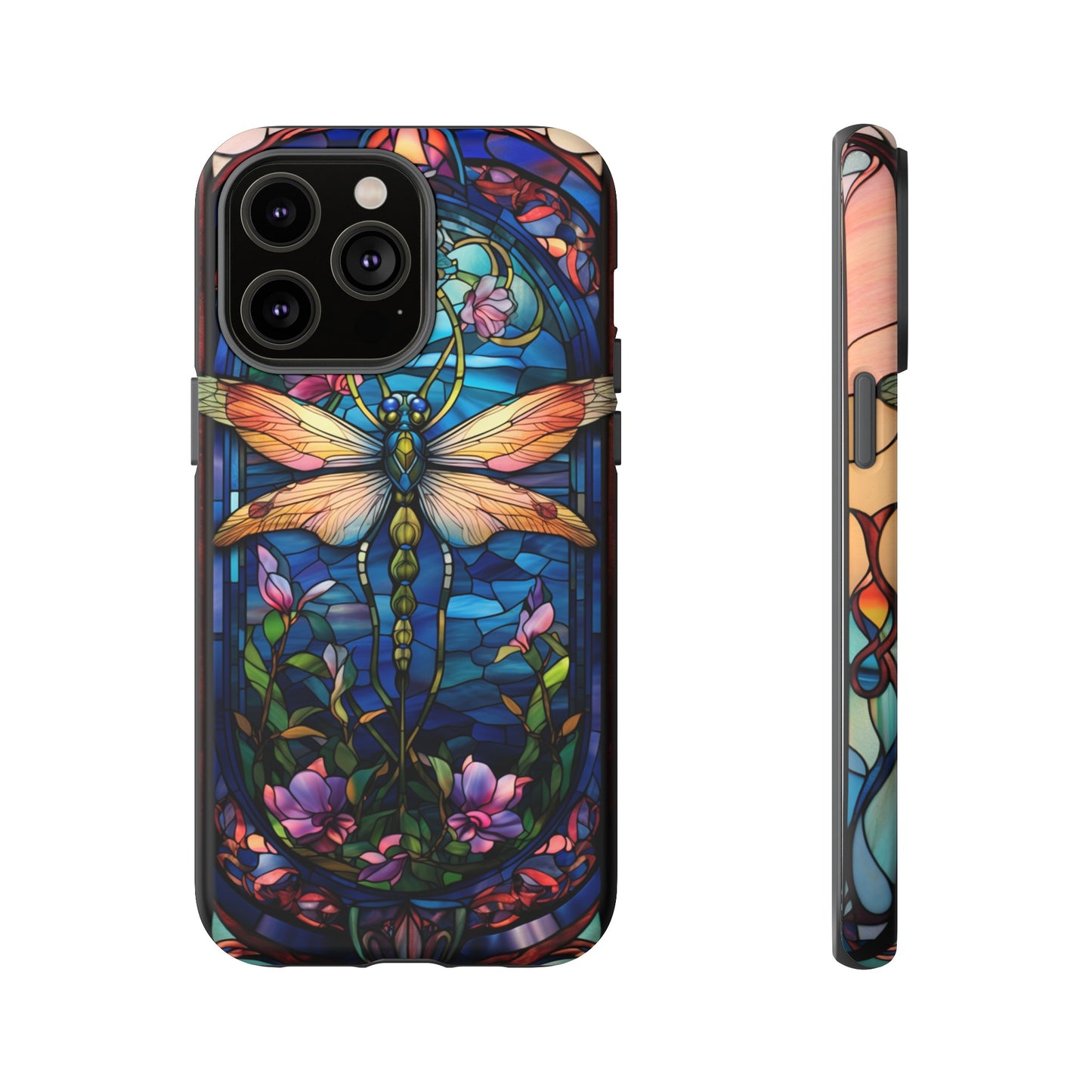 Art Nouveau Stained Glass Dragonfly Phone Case