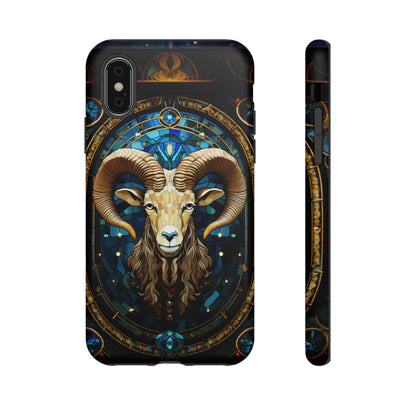 Aries Astrology Stained Glass Design Phone Case