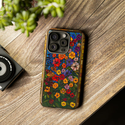 Gustav Klimt Style Flower Garden Painting Phone Case for iPhone 15, 14, Pro Max, 13, 12 & Samsung Galaxy S23, S22, S21, Google Pixel