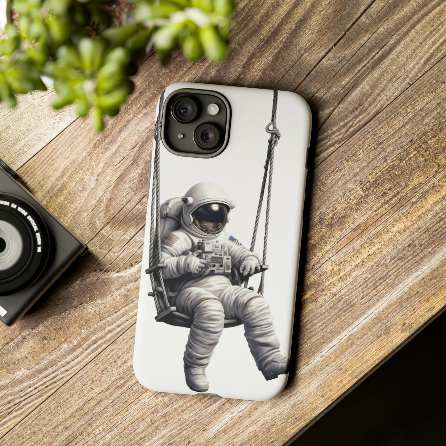 Astronaut on a Swing Phone Case