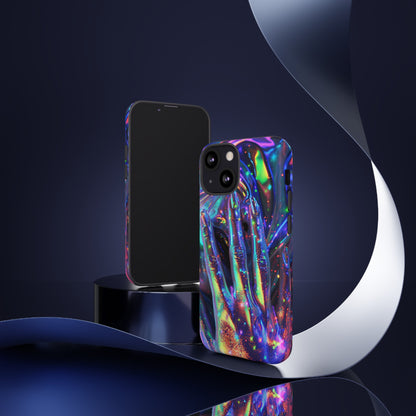 Marbled opalescent Holographic Print Phone Case