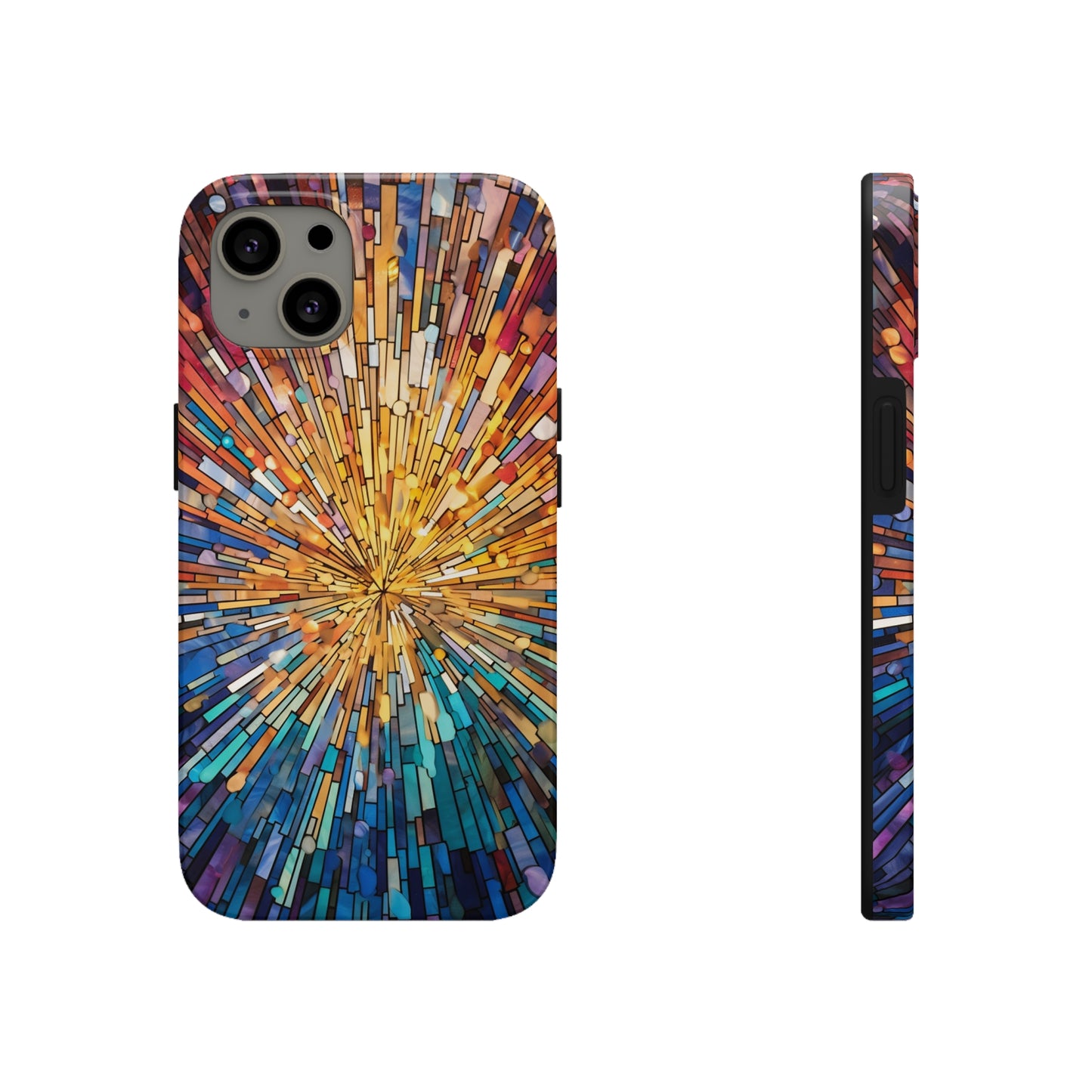 Stained Glass Sunburst Magic Tough iPhone Case | Embrace Vibrant Style and Reliable Protection