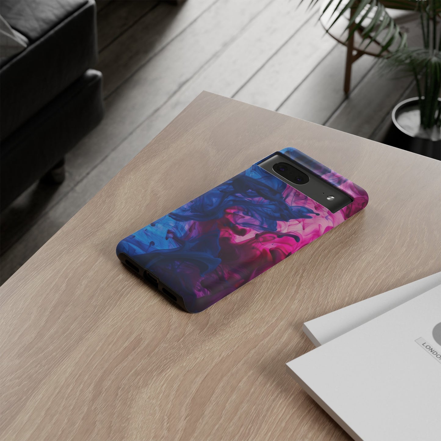 Magenta and Blue Color Explosion Phone Case