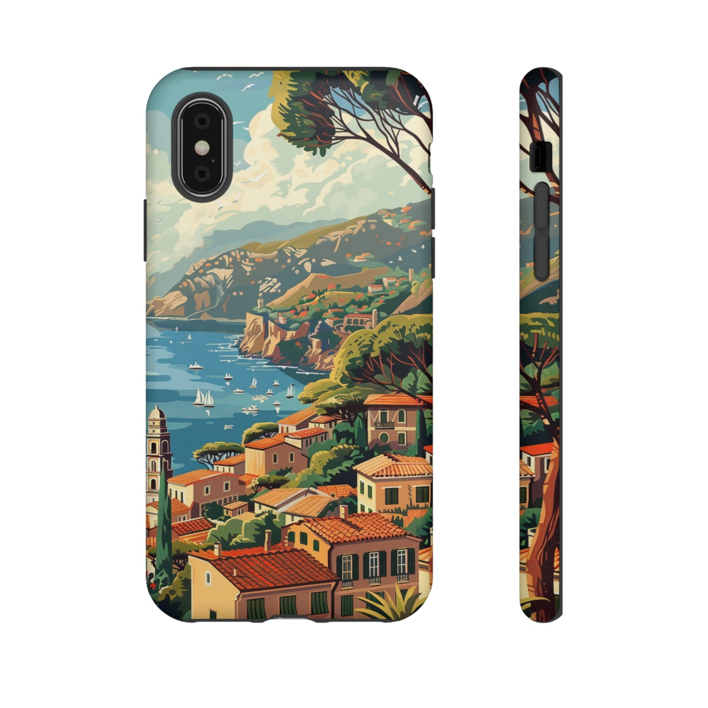 Midcentury French Riviera Landscape Painting Phone Case