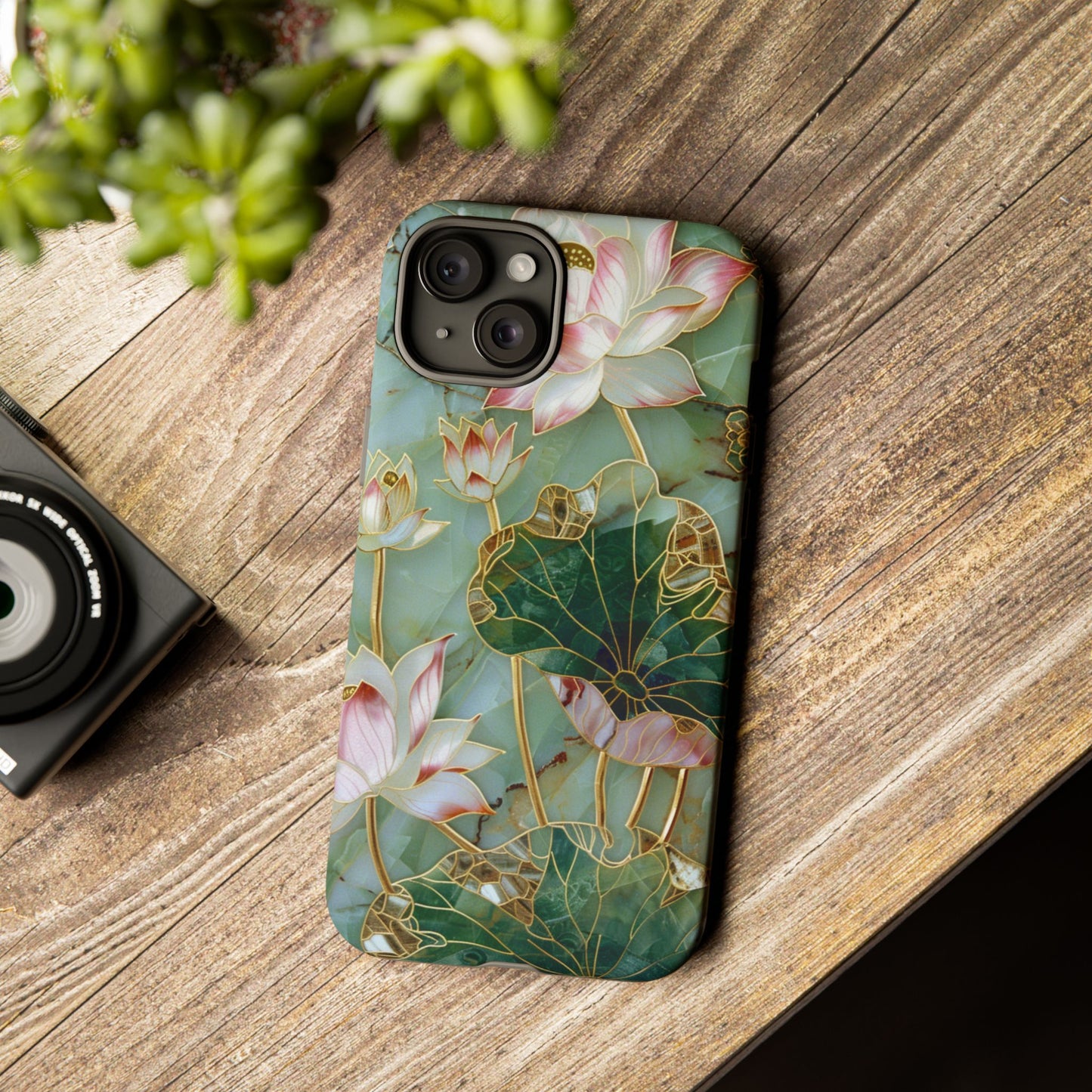 Elegant Floral Phone Case - Tough Cases with Lotus Design