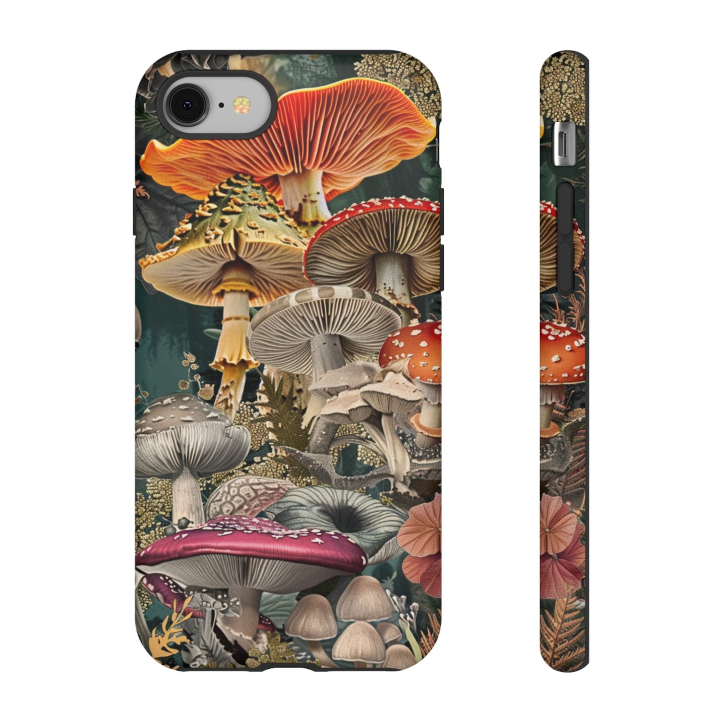 Vintage Illustration Mushroom Collage Phone Case